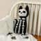 Glitzhome® 18"H Halloween Hooked Skeleton Cat Shaped Pillow